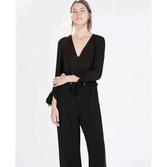 zara long sleeve jumpsuit